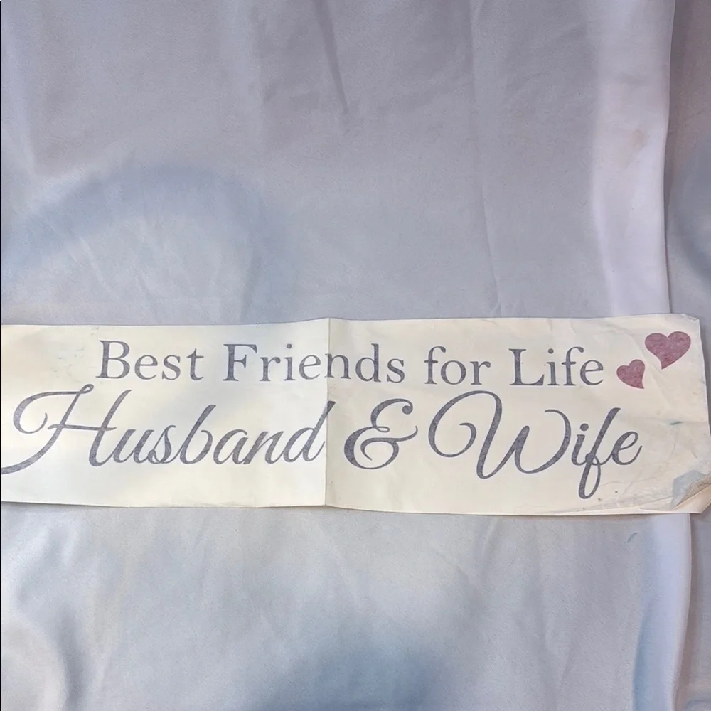Husband & Wife Best Friends for Life, Wall Decor, Vinyl Decal Sticker, 24x6, New